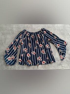 Liberty Love Floral Off Shoulder Boho Blouse 2XL